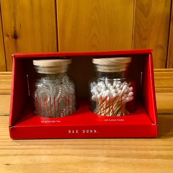Rae Dunn Naughty & Nice Glass Jar Set - Picture 4 of 4